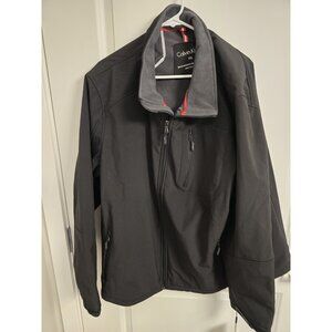 Calvin Klein Men’s Softshell Jacket XXL Black – Water Resistant Breathable